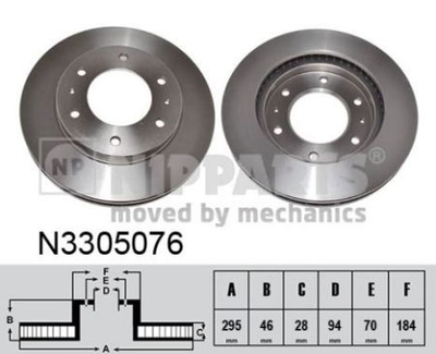 Тормозной диск Nipparts N3305076