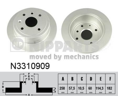 Гальмівний диск Nipparts N3310909