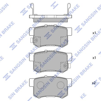 кт. Колодки гальмові дискові Sangsin SP1076-R