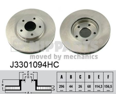 Тормозной диск Nipparts J3301094HC