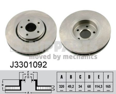 Тормозной диск Nipparts J3301092