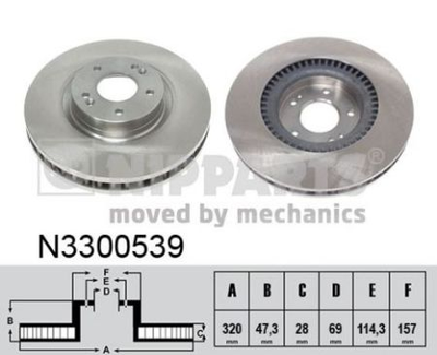 Тормозной диск Nipparts N3300539