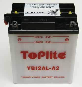 12V,12Ah,д. 135, ш. 81, в.161, объем 0,8, вес 4,1 кг,без электролита TOPLITE YB12AL-A2