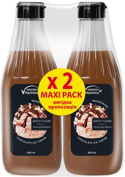 Упаковка піни для ванн Energy of Vitamins Chocolate ice-cream 800 мл х 2 шт (ROZ6400230392)