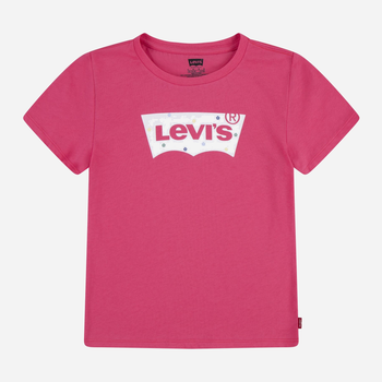 Koszulka młodzieżowa dla dziewczynki Levis 4EK418-AGW 140 cm (10A) Różowa (3666643070601)
