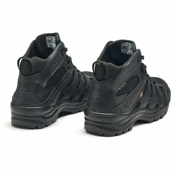 Берці літні тактичні черевики PAV 507 чорні шкіряні сітка Fee Air 46