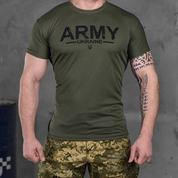 Мужская потоотводящая футболка Army Coolmax олива размер M