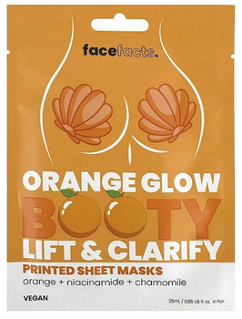 Тканинна маска для сідниць Face Facts Orange Glow Booty Lift y Clarify Masks 25 мл (5031413928990)