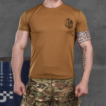 Потоотводящая мужская футболка Bayraktar с принтом "Верный навсегда" койот размер L