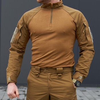 Чоловічий убакс Military ріп-стоп з липучками під шеврони койот розмір 2XL