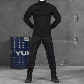 Легкий костюм "Smok" куртка + брюки черные размер S