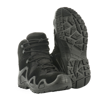 Демисезонные Берцы М-Тас Alligator из натуральной замши / Крепкие Ботинки с мембраной черные размер 44