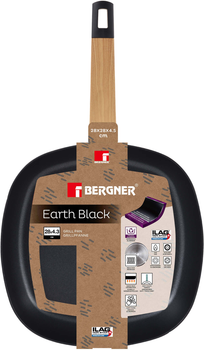 Сковорода гриль Bergner Earth Black 28 см (BG-34625-BK)