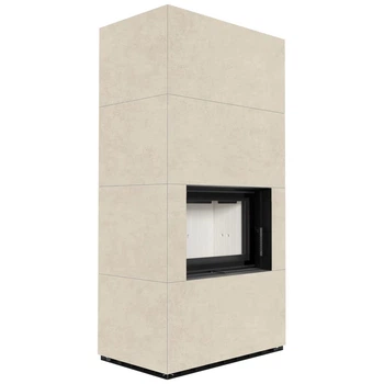 Камінна топка Kratki FLOKI BOX 8 kW Ø 160 в обудові з керамограніту FOKOS SALE