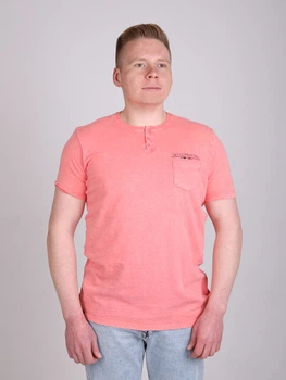 Футболка мужская оранжевая прямая с карманом 7031-1 2XL