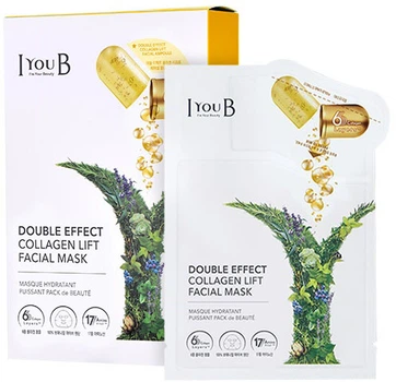 Набор масок для лица IYOUB Double Effect Collagen Lift Facial Mask 27 мл/3 мл х 10 шт (8809524610817/8809524610823)
