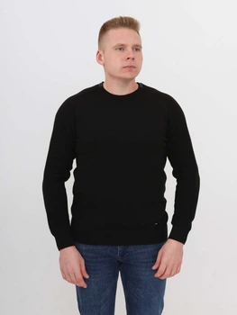 Свитер мужской черный тонкий 1438-1 2XL