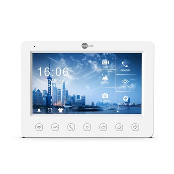 Відеодомофон 7" NeoLight KAPPA+ HD White з детектором руху та записом відео