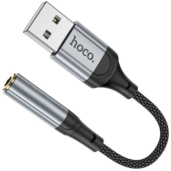 Кабель аудио Jack 3.5mm AUX Male (Папа) на USB 2.0 Male (Папа).