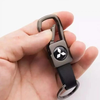 Брелок металевий з карабіном Mitsubishi