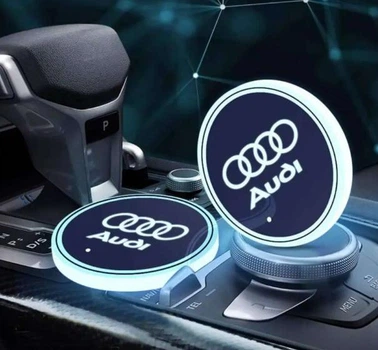 LED підсклянники в авто з логотипом Audi, 2шт
