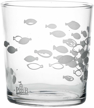 Набір склянок з товстим дном La Porcellana Bianca Babila Риба 350 мл прозорий 6 шт (P401000016)