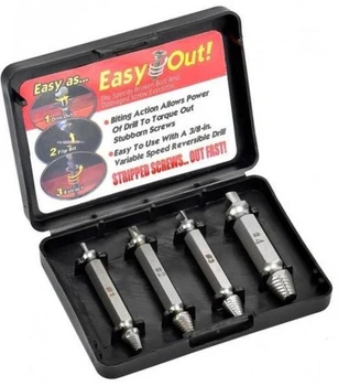 Набір екстракторів для вилучення зламаних саморізів і болтів Easy Out Tool
