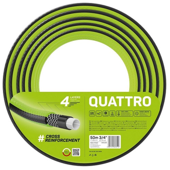 Шланг садовий для поливу Cellfast QUATTRO 3/4" 50м 4 шари 20бар (10-073)