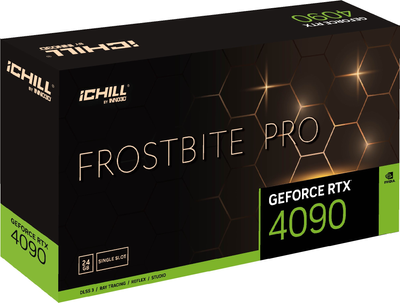 Karta graficzna INNO3D PCI-Ex GeForce RTX 4090 iCHILL Frostbite Pro 24GB GDDR6X (384bit) (2520/21000) (1 x HDMI, 3 x DisplayPort) (C4090-246X-1833FBP)