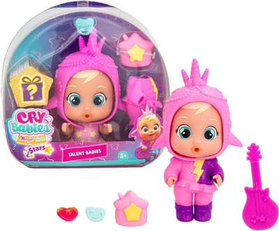 Игровой набор с куклой Cry Babies Magic Tears Stars Talent Babies, Stella Стелла - гитаристка (916166)