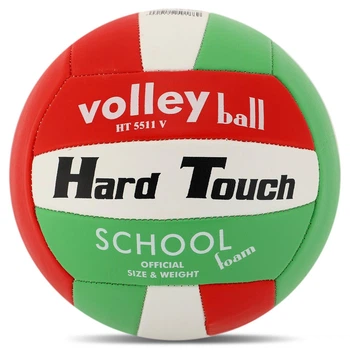 Мяч волейбольный Zelart Hard Touch 4383 размер №5 Green-Red
