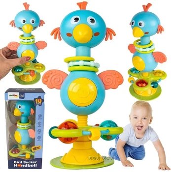 Детская музыкальная погремушка игрушка Птичка на присоске Can Fa Toys прорезыватель разноцветный 25 см 255231437