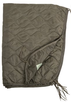 Підкладка під пончо ковдраткилимок для сну Mil-Tec 210х150см для туристичних походів з флісовим покриттям Олива (14425001) M-T