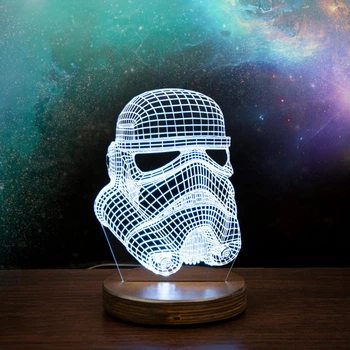 モチーフライト　LEDクリスタルビーズ・タワー　JOA-196 Ночник Звездные войны Штурмовик, Star Wars, 16 цветов, акрил