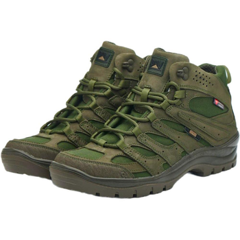 Берці демісезонні тактичні черевики PAV 507 олива хакі шкіряні з мембраною Winterfrost 43