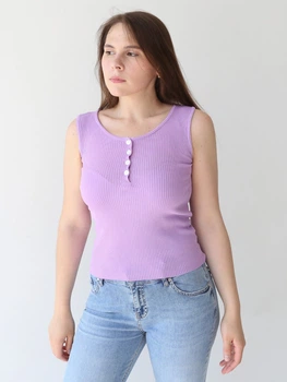 Майка жіноча бузкова приталена в рубчик 267-2 ONE SIZE