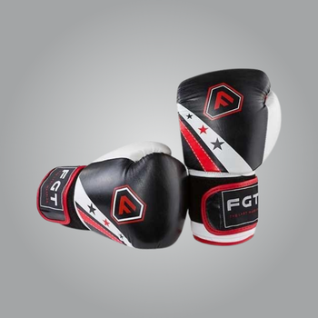 Боксерские перчатки FGT 3077 Let'sFight, FLEX, 10oz черный/белый (FT-3077-10)
