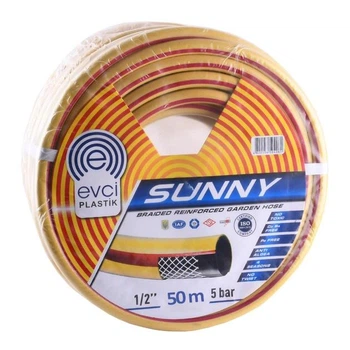 Шланг для поливу SUNNY Evci Plastik Ø 1/2" 50 м 3-шаровий Жовтий