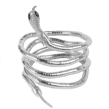Женское гибкое колье SnakeHugs, серебристое