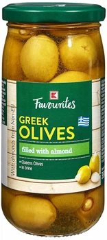Оливки фаршированные миндалем K-Favourites зеленые греческие антипасти 350 г