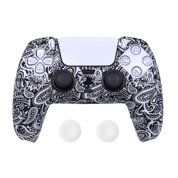 Чехол силиконовый для геймпада PS5 DualSense White Leaf