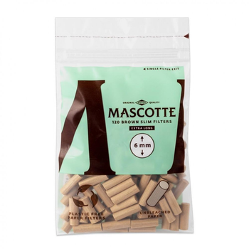 Фільтри для самокруток MASCOTTE ORGANIC SLIM LONG 6х19 мм (120 шт)