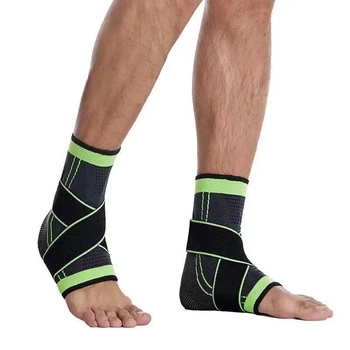Бандаж для гомілкостопу RIAS Ankle Support Black-Green (3_04588)