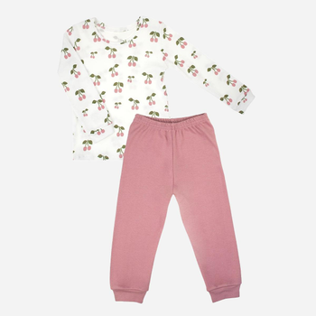 Дитяча піжама для дівчинки Nicol 204036 128 см Білий/Рожевий (5905601020356)