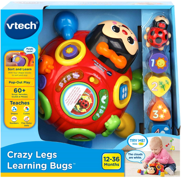 Zabawka na kółkach Vtech Baby Learningbug with Crazy Legs (5766181186241)
