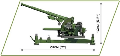 Klocki konstrukcyjne Cobi Historical Collection WWII Canon de 90 mm 217 elementów (5902251022945)
