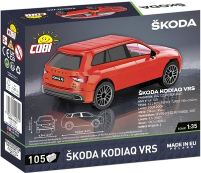 Klocki konstrukcyjne Cobi Skoda Kodiaq VRS 105 elementów (5902251245849)