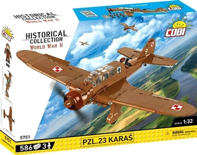 Конструктор Cobi Historical Collection WWII Літак PZL.23 Karaś 586 елементів (5902251057510)