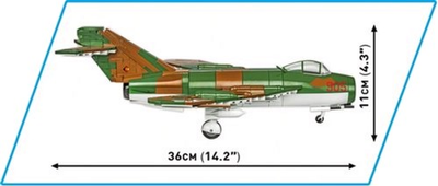 Klocki konstrukcyjne Cobi Historical Collection Cold War Samolot myśliwski LIM-5 ( MiG-17F ) East Germany Air Force 575 elementów (5902251058258)