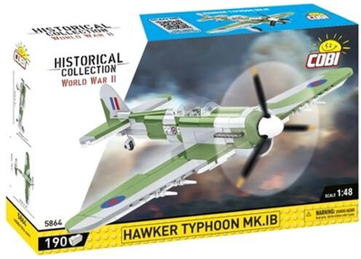 Klocki konstrukcyjne Cobi Historical Collection WWII Samolot Hawker Typhoon Mk.1B 190 elementów (5902251058647)
